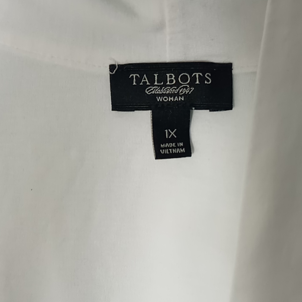 Talbots white cardigan plus size - Picture 3 of 7